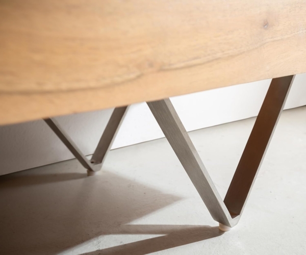 Lowboard Kayu 200 cm Akazie Natur 2 Türen V-Fuß Bild 6