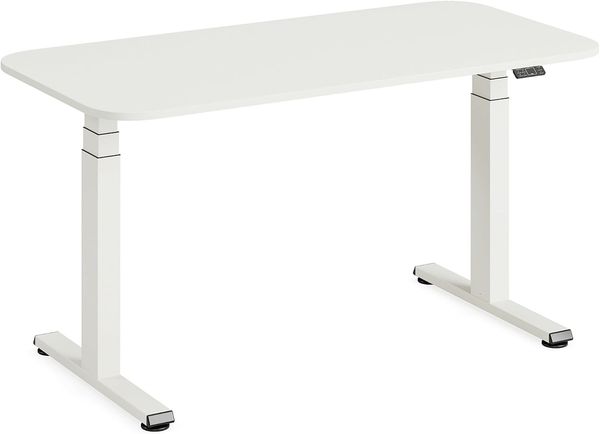 Steelcase Solo höhenverstellbarer Sitz-Steh-Schreibtisch mit Tischplatte in Snow und Gestell in Pearl Snow (140x70 cm)