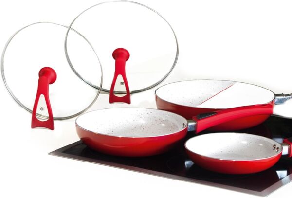 MediaShop Pfannen-Set Duo 2 Magic Premium, Keramik (Set, 3-tlg, 1x Bratpfanne Ø 20 cm, 1x Bratpfanne Ø 24 cm, 1x Bratpfanne Ø 28 cm), Induktion