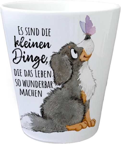 speecheese Blumentopf Hund Blumentopf mit Spruch Die kleinen Dinge machen das Leben so