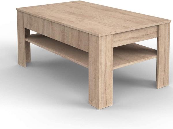 Vicco Couchtisch mit Schublade Beistelltisch Kaffeetisch 100 x 60 cm Sonoma