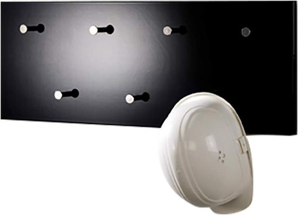 HAKU Möbel Wandgarderobe - schwarz-chrom - H. 30cm x B. 80cm - HAKU-42590