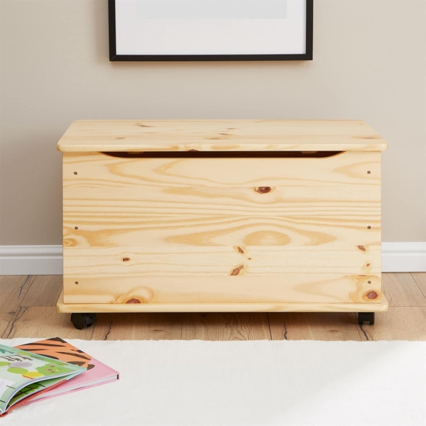 IDIMEX Spielzeugtruhe ELISA (Set), Truhe Aufbewahrung Spielzeug Kiste Kinder Box Kiefer massiv in weiss o Bild 2