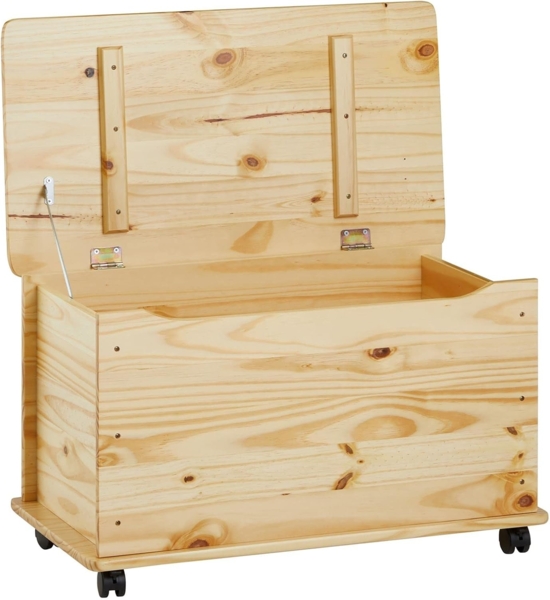 IDIMEX Spielzeugtruhe ELISA (Set), Truhe Aufbewahrung Spielzeug Kiste Kinder Box Kiefer massiv in weiss o Bild 3