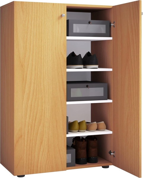 VCM Schuhschrank Lona 917826 Buche H. 110 x B. 70 x T. 39 cm