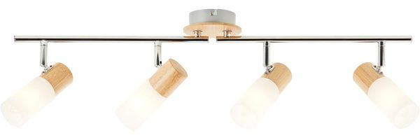 Lightbox Deckenstrahler, ohne Leuchtmittel, drehbares Spotrohr, 68 cm Breite, 4 x E14, 3,5 W, Köpfe schwenkbar