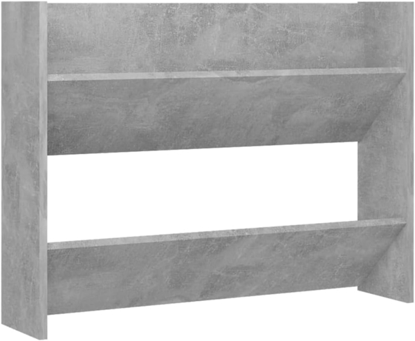 vidaXL Wand-Schuhschrank Betongrau 80x18x60 cm Holzwerkstoff 806749