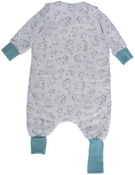 Sterntaler Baby Unisex Schlafsack mit Beinen Eisbär Elia - Baby Overall - beige meliert, 90cm Bild 5