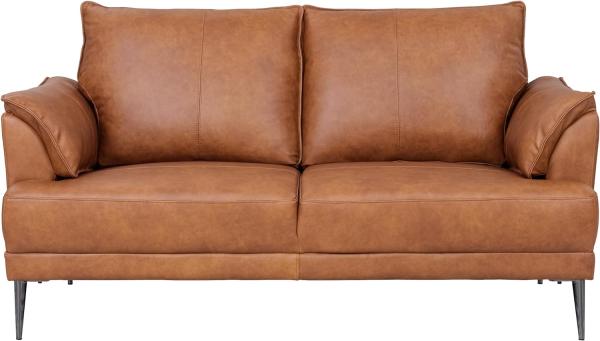 Soul 2-Sitzer Ledersofa - Echtleder Cognac Braun Bild 1