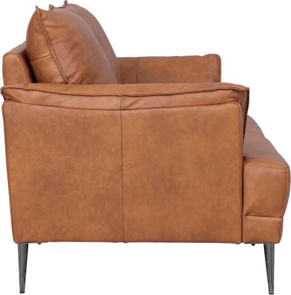 Soul 2-Sitzer Ledersofa - Echtleder Cognac Braun Bild 6