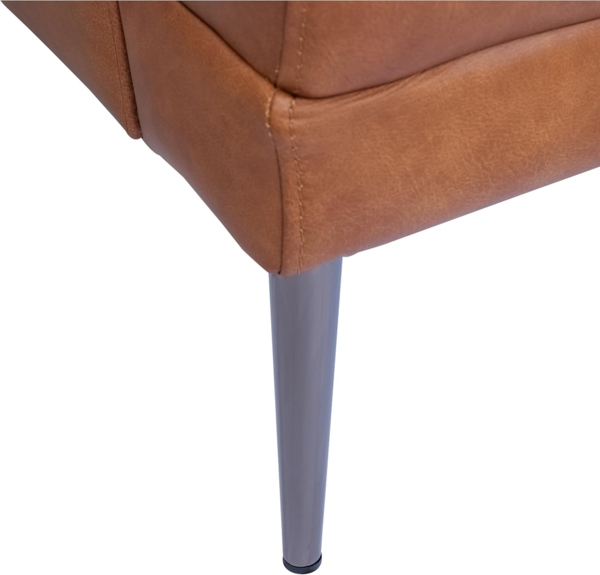 Soul 2-Sitzer Ledersofa - Echtleder Cognac Braun Bild 10