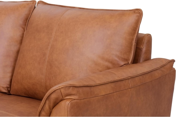 Soul 2-Sitzer Ledersofa - Echtleder Cognac Braun Bild 9