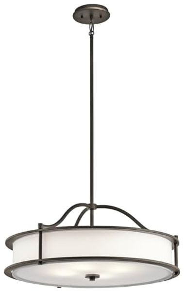 Pendelleuchte, Deckenlampe, Stahl Zinn, D 61 cm