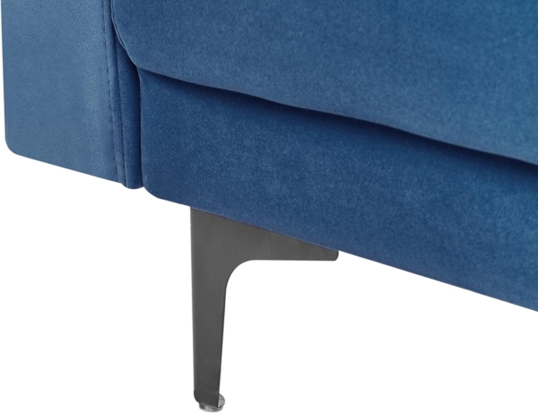 Schlafsofa 3-Sitzer ABERDEEN Samtstoff Blau Bild 9