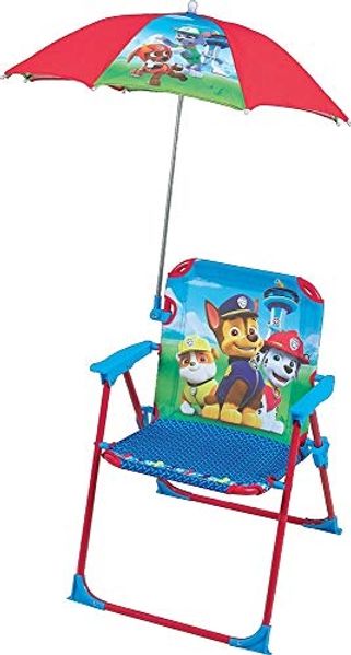 Jemini Paw Patrol Kinder-Klappstuhl mit Sonnenschirm, Legierter Stahl, blau, 38 x 8 x 50 cm