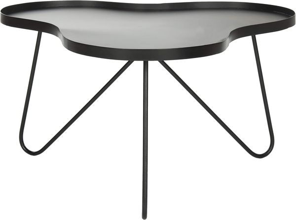 SAFAVIEH Modern Accent Table with Iron Legs, in Black, 71 X 79 X 41.4