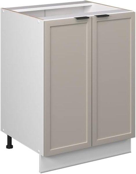 Vicco Küchenunterschrank Fame-Line, GrauBeige, 60 cm, AP Marmor