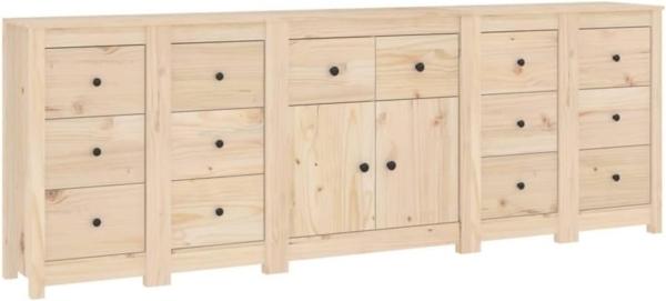 Sideboard 230 x 35 x 80 cm Massivholz Kiefer [3114089]