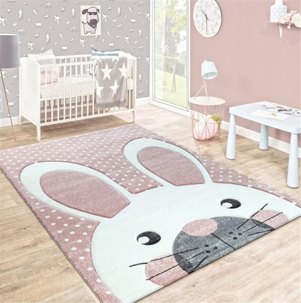 Teppiche Kinderzimmer Babymatte Groß Kinderteppiche Flauschige Schutzmatten Waschbare Matten Kindermatte fürs Babyzimmer Kleinkinderzimmer (Süße Sterne,120 * 160cm) Bild 5