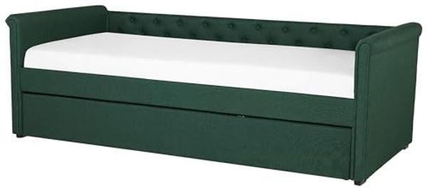 Tagesbett LIBOURNE 80 x 200 cm Stoff Dunkelgrün Bild 4