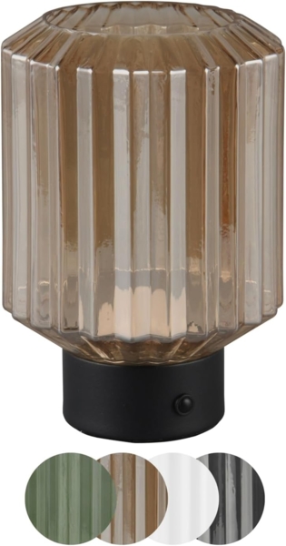 lightling LED Tischleuchte Luan, Touchfunktion, LED fest integriert, Warmweiß, aufladbar via USB-C, dimmbar, Akkubetrieb