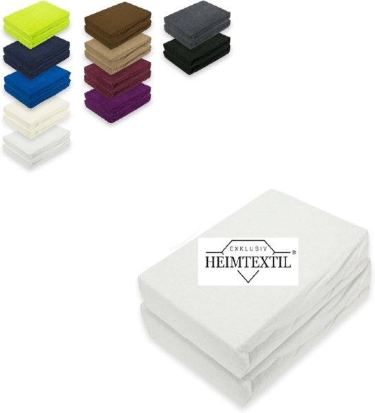 Doppelpack Marke Frottee Spannbettlaken Weiß 120 x 200 cm