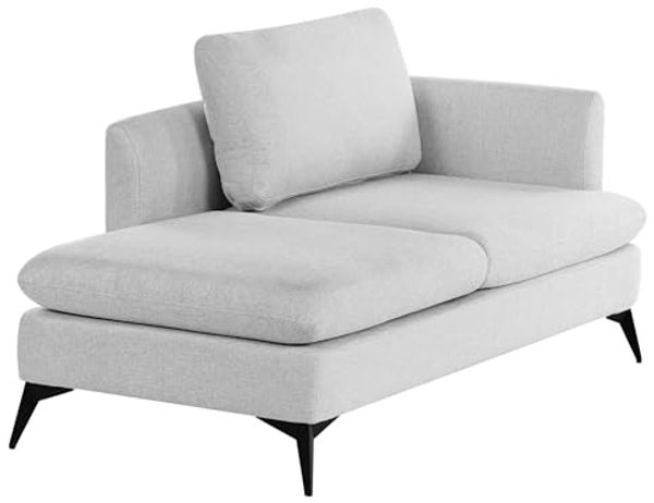 Rechtsseitige Chaiselongue SIEVOZ Stoff Hellgrau