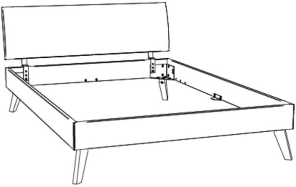 Hasena Trento Caprile Massivholzbett 90x200 Wildeiche natur, geölt 20 Bild 6