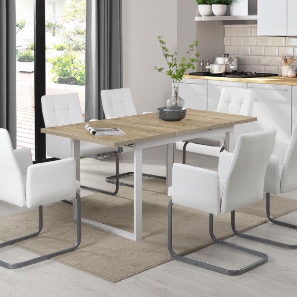 B&D home Esstisch Ausziehtisch LEVIN, Kufengestell, ausziehbar, 120-160cm, 4-6 Personen Bild 2