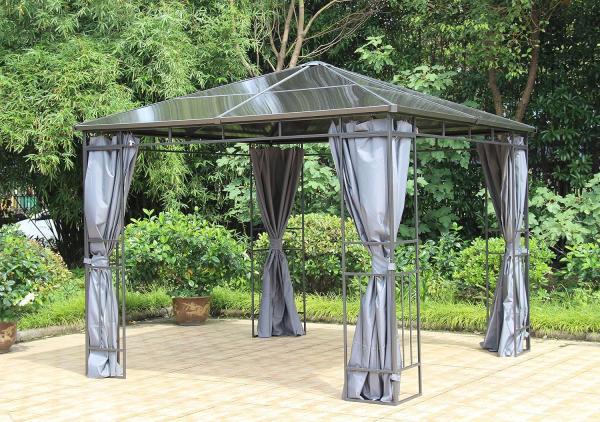 Grasekamp Hardtop Pavillon Limone 3x3 m inkl. Seitenteile Doppelstegplatten Hohlkammer Polycarbonat Bild 3