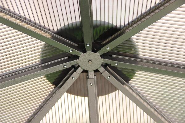 Grasekamp Hardtop Pavillon Limone 3x3 m inkl. Seitenteile Doppelstegplatten Hohlkammer Polycarbonat Bild 5