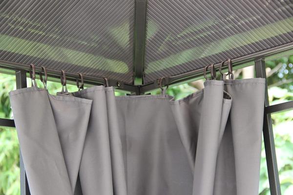 Grasekamp Hardtop Pavillon Limone 3x3 m inkl. Seitenteile Doppelstegplatten Hohlkammer Polycarbonat Bild 6