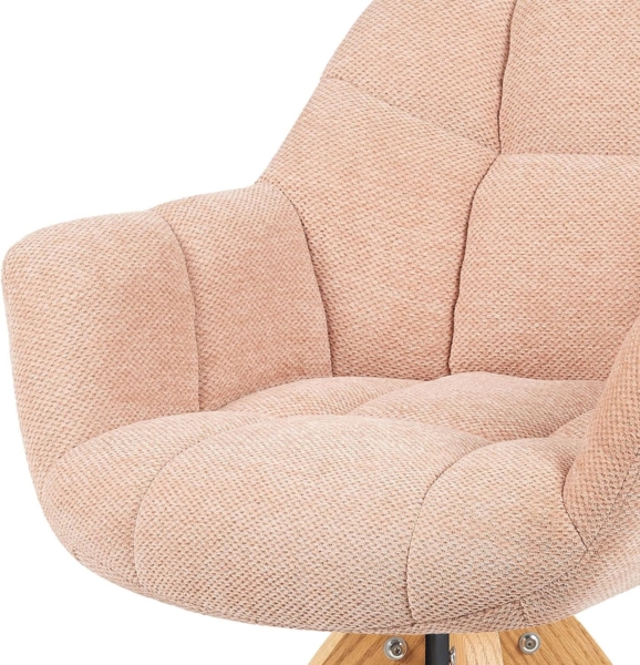 DUBI Möbel Polsterstuhl Mika-Nele 2er-Set, Eiche geölt, 360° drehbar im 2er-Set Bild 8