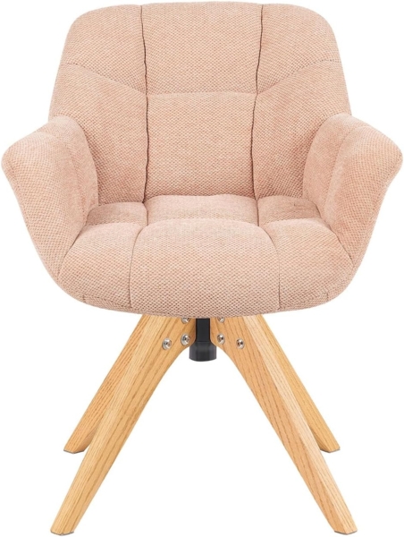 DUBI Möbel Polsterstuhl Mika-Nele 2er-Set, Eiche geölt, 360° drehbar im 2er-Set Bild 4