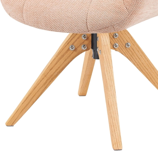 DUBI Möbel Polsterstuhl Mika-Nele 2er-Set, Eiche geölt, 360° drehbar im 2er-Set Bild 9