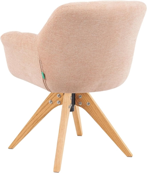 DUBI Möbel Polsterstuhl Mika-Nele 2er-Set, Eiche geölt, 360° drehbar im 2er-Set Bild 6