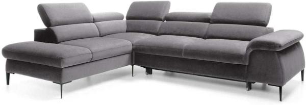 Designer Sofa Vela mit Schlaffunktion Anthrazit Links