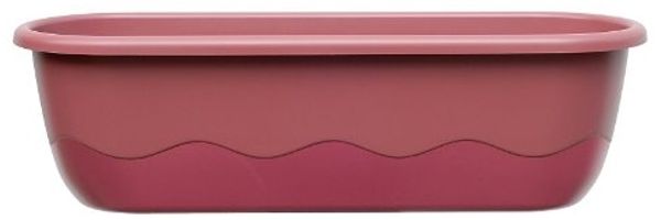 PLASTIA Blumenkasten Mareta 80 cm rosa weinrot mit Erdbewässerung