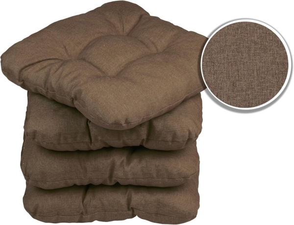 sunnypillow Stuhlkissen 4er Set Stuhlkissen 40x40 cm Bequeme 8cm, Polsterauflage Auflage für Stühle / Bänke