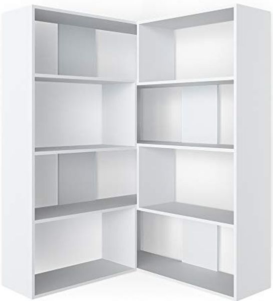 Eckregal Laine Weiß 170 x 142.4 cm Vicco