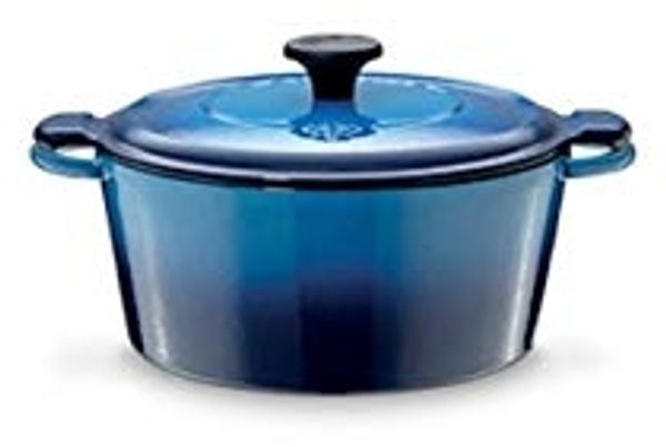 Fontignac Cocotte Bräter Gusseisen 24cm mit Deckel Induktion Guss Eisen Topf