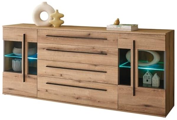 Sideboard Design-D in Evoke Eiche 200 cm