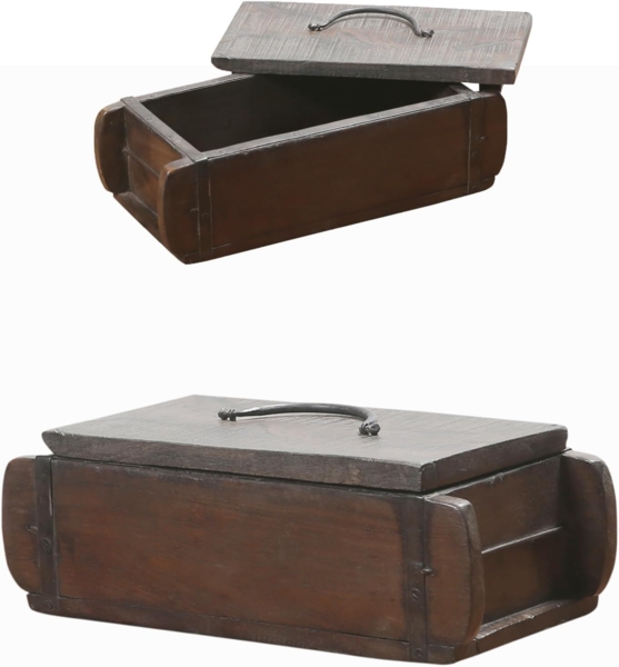 Marrakesch Orient & Mediterran Interior Schmuckkasten Aufbewahrungsbox mit Deckel aus Holz Gafeau 32cm Schmuckkästchen