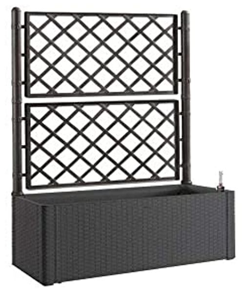 Stefanplast STF641 Blumenkasten Deluxe mit Spalier grau