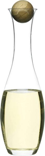 Elegante Glas Karaffe mit Eichenholzstopfen – 1 Liter