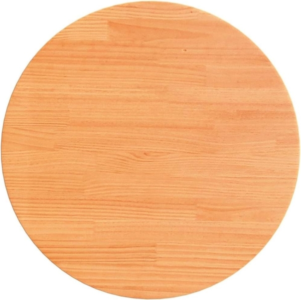 vidaXL Tischplatte Rund Wachsbraun Ø50x2,5 cm Massivholz Kiefer 847126