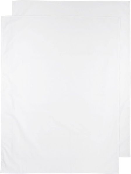 Meyco Uni Bettlaken Weiß 100x150 cm 2 Stück Weiß