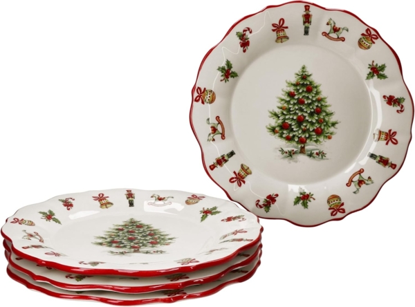 MamboCat Speiseteller 4x Maestro Natale Gebäckteller Speiseteller Weihnachten