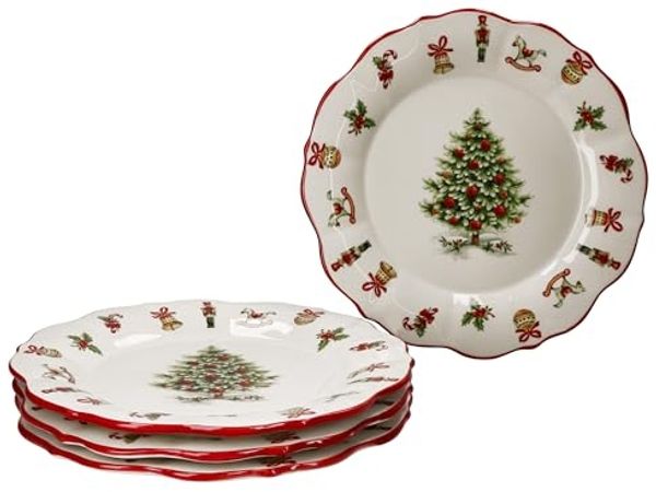 MamboCat Speiseteller 4x Maestro Natale Gebäckteller Speiseteller Weihnachten
