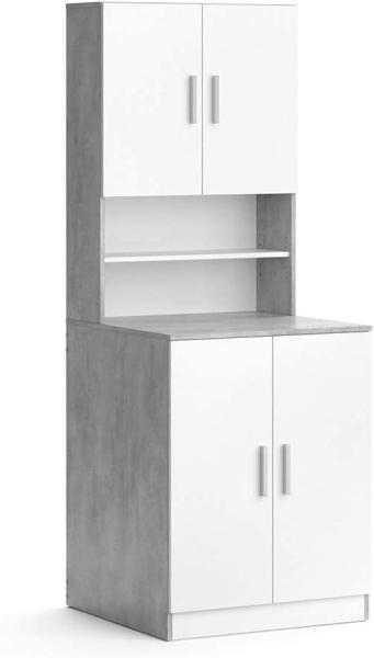 Vicco Waschmaschinenschrank Badschrank Hochschrank Liana beton Badregal Überbau